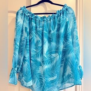 INC International Concepts Off Shoulder ChiffonTop